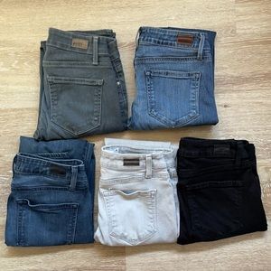 [BUNDLE] 5 Paige Skinny Jeans Size 26/27 Womens